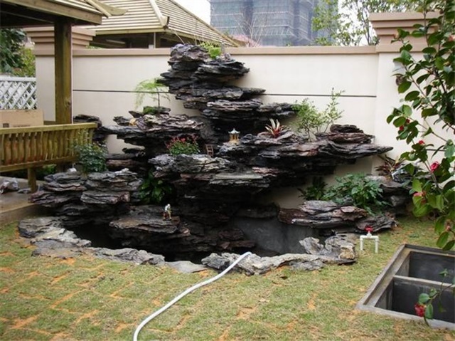 长沙庭院鱼池过滤池改造