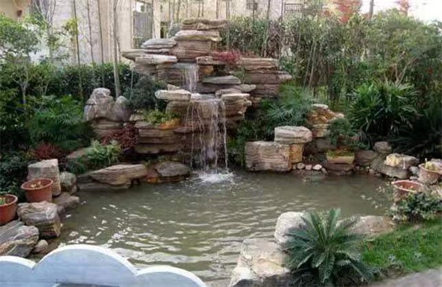长沙庭院假山鱼池设计