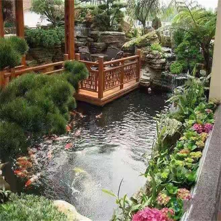 长沙大型庭院假山鱼池景观设计